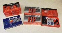 Lot Of 8 Mixed 60/90 Min Sony Memorex Scotch Cassette Tapes Sealed Vintage  - $24.55