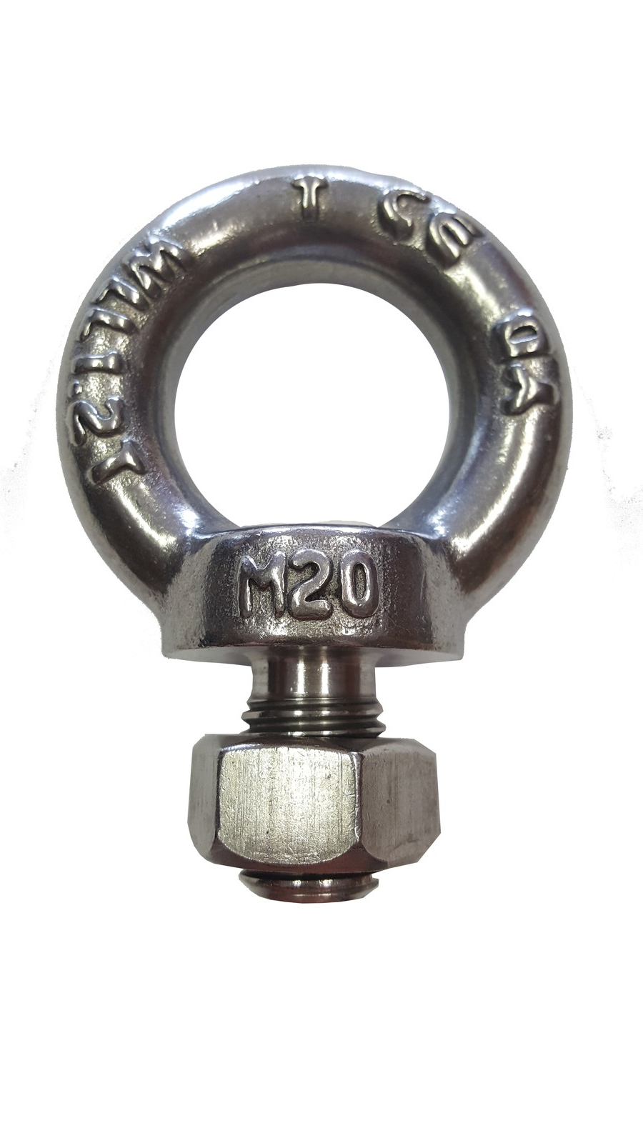 (2) 304 STAINLESS STEEL LIFTING EYE BOLT M12 WITH NUT MACHINE LIFTING 12... - $12.95