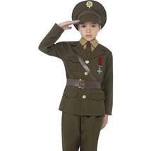 Army Officer Costume Kids Green - £22.05 GBP