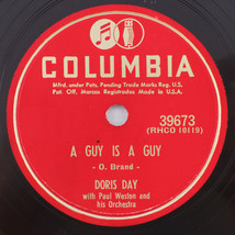 Doris Day / Paul Weston – A Guy Is A Guy / Who - 1952 10&quot; 78 rpm Record 39673 - £28.07 GBP