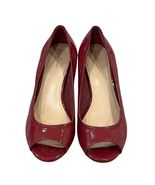Cole Haan/NikeAir Collaboration Womens Red Patent Peep Toe Wedge Shoes S... - $72.00
