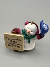 Ornament Hallmark Millennium Snowman Bringing in the New Year QX15241 2000 - £5.31 GBP