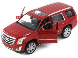 2017 Cadillac Escalade with Sunroof Red Metallic 1/24-1/27 Diecast Model... - £32.68 GBP