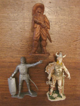 3 Vintage Soldiers Plastic Toy Soldiers Viking Musketeer Medieval Toys-
show ... - £13.46 GBP