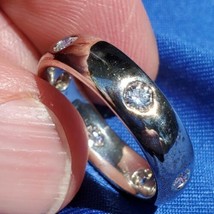 Earth mined Diamond Flush Deco Wedding Band Eternity Anniversary Ring Size 10.5 - $3,343.26 CAD