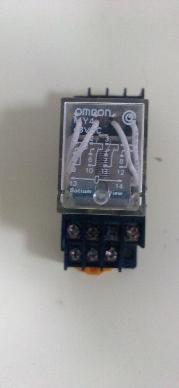 Omron MY4 Control Miniature Control Relay With Socket Base Olgen OS-MY-4 - $19.80