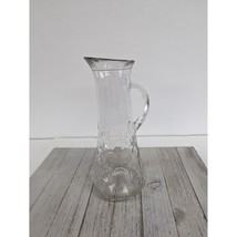 Owen Illinois Glass Pitcher Thumbprint Pattern 10&quot; Tall Vintage - £15.90 GBP