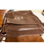 In Pell Distressed Dark Brown Courier Crossbody Handbag - £38.87 GBP