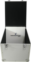 CheckOutStore Silver Aluminum 12&quot; LP Vinyl Record Storage Box (Holds 125... - $109.19