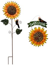 Sunflower Decor Metal Yard Art Decor Outdoor Garden Decoration for Patio... - £13.23 GBP+