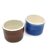 2 Pcs Small Succulent Pottery Pot Ceramic Vase Office Desk Accessories For Women - £26.46 GBP