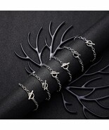 Charm Bracelet Blanks Antiqued Silver Link Chain Stainless Steel Cable 7... - €18,67 EUR