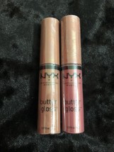 Lot of ( 2 ) NYX Butter Gloss Creme Brulee BLG14 &  BLGO7 - £7.93 GBP