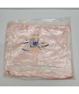 Vintage Pink Satin Quiltex Baby Crib Blanket &amp; Pillowcase - $74.15