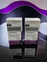 2x L&#39;oreal Paris Anti Wrinkle Expert 55+ Calcium Eye Cream 0.5 oz Reduce... - £15.65 GBP