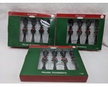 Set Of (3) Holiday Inspirations House Acessory Street Lights With Wreaths - $62.36
