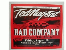 Ted Nugent Bad Company Handbill Poster-
show original title

Original Te... - $4.47