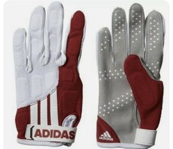 Adidas Lacrosse Gloves Size Small Women&#39;s Power Red White Suede Leather BA0732 - £11.84 GBP