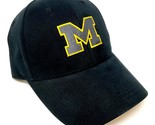 MVP Michigan Wolverines Logo Black Curved Bill Adjustable Hat - £14.02 GBP+