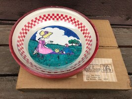 Vintage 1970&#39;s RALSTON PURINA Promo Premium Cereal Bowl w Box Girl Picnic  - £15.74 GBP