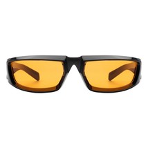 Homme Enroulé Rectangulaire Lunettes de Soleil Épais Futuriste Motard UV... - £10.95 GBP