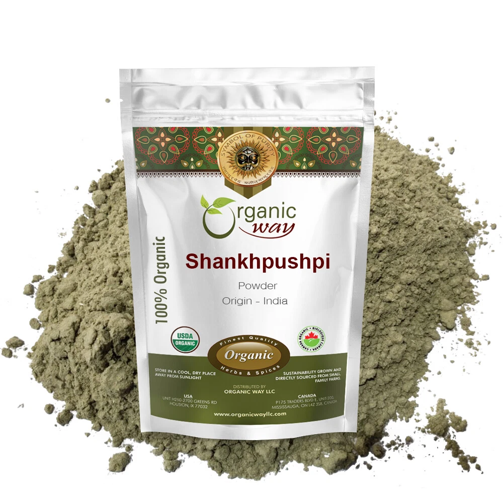 Organic Way Shankhpushpi Powder - Organic, Kosher &amp; USDA Certified - $20.65