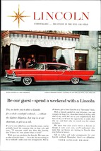 Original 1956 &quot;Lincoln Premiere&quot; Red Car Print Ad nostalgic a4 - £19.21 GBP