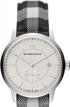 Burberry BU10002 The Classic Round Silver Tone Watch 40 mm - Warranty - £294.96 GBP