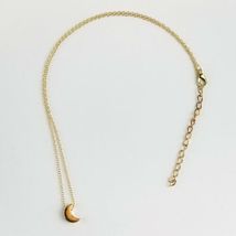 Moon Necklace Golden Cresent Pendant Chain Jewelry image 3