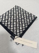 Diane Von Furstenberg Black And White Graphic Scarf New With Tags 18x18 - $49.47