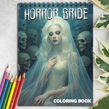 Horror Bride Spiral-Bound Coloring Book for Adult, Easy and Stress Relief - £14.49 GBP