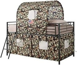 Army Green And Camouflage Coaster Tent Loft Bed. - $367.98