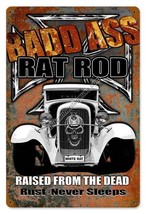 Bad Ass Rat Rod Vintage Metal Sign - £23.88 GBP