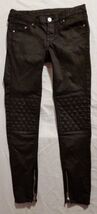 H&amp;M PUNKROCK METAL BLACK LOW WAIST WOMENS ALTERNATIVE SKINNY ANKLE PANTS 26 - $15.35