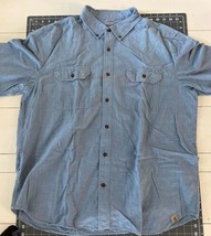 Carhartt Men’s Relaxed Fit Shirt Men’s 2XL Button Down Blue Short Sleeve... - $14.00