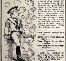 1904 Carlton Continuous Bubble Blower Advertisement Toy Ephemera 3.5 x 2.25&quot; - £7.98 GBP