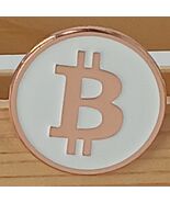 Cryptocurrency Bitcoin Lapel Hat Pin Button 1&quot; COPPER Crypto Coin BTC Pi... - €17,26 EUR