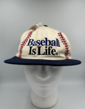 Vtg Baseball Is Life Big Ball Sports Embroidered Cotton Baseball Cap Hat... - $77.39