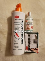 Glutathione Advanced active intense skin whitening lotion, serum &amp; soap - $74.99