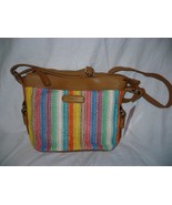 Rosetti Venice Straw Mid Crossbody Bag Multi Color Blue Pink Yellow Purp... - €30,78 EUR
