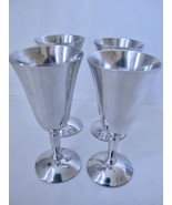 Set / 4 Raimond Italy Silver Goblets Wine Stemware Elegant Holiday Cups ... - $107.16 CAD