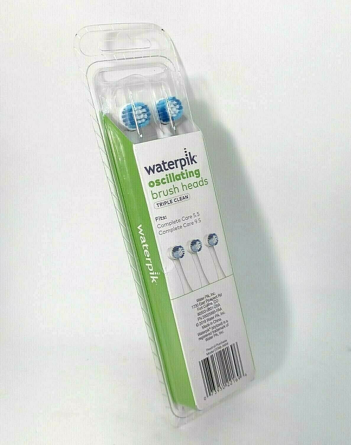 Waterpik Oscillating Brush Heads Triple Clean Fits: Complete Care 5.5 & 9.5 - $28.70