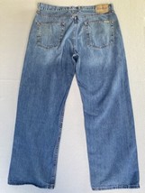 Levi Strauss Signature Jeans 38x32 Blue Loose Straight Relaxed Tag 36x32... - $18.68