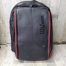 Wilson Federer DNA Backpack Tennis Racket Sports Bag Black Red - $921.74 MXN