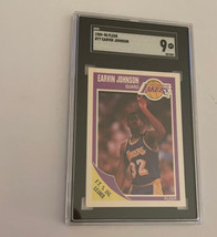 1989-90 Fleer Earvin Magic Johnson #77 SGC 9 MT Graded Basketball Card - £27.78 GBP