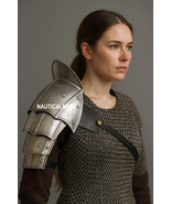 Medieval Steel Pauldron Shoulder Armor – LARP &amp; Cosplay Knight Arm Prote... - $138.79 CAD
