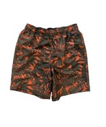 EDDIE BAUER Mens Swimming Trunks AMPHIB Tidal Shorts Orange Green Floral... - $14.39