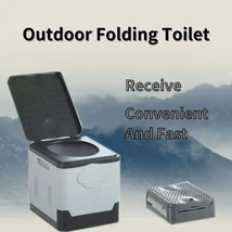 Folding Toilet, Portable, Foldable, Odorproof Storage Box, Car Mounted T... - £53.91 GBP