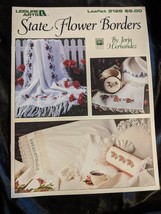 State Flower Borders 1991 Leisure Arts Leaflet # 2128 Cross Stitch color... - $6.92