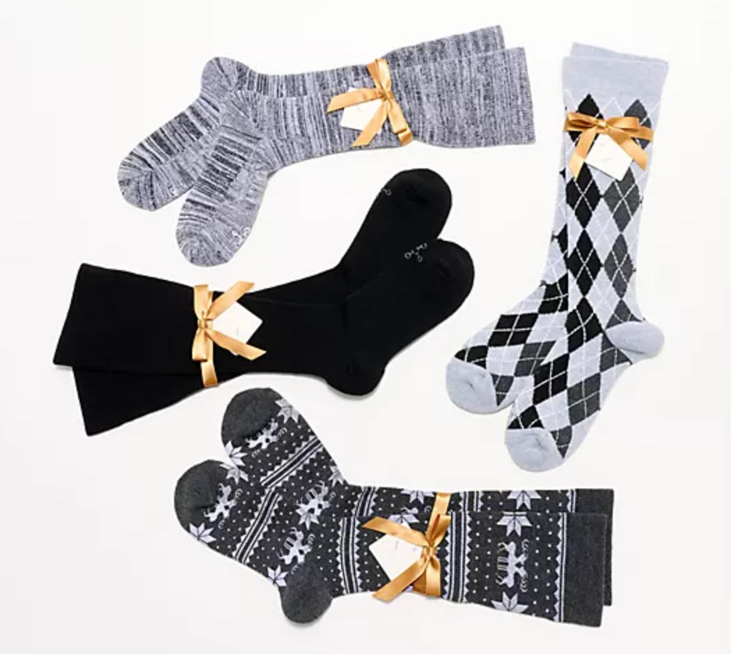 Tommie Copper 4PK Holiday Classic Compression Socks Size X-Large XL - $44.55